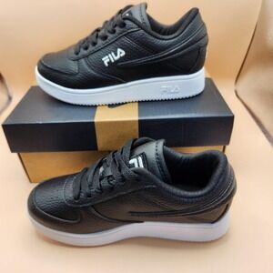 Fila‎ A-Low Shoes Kids Size 1.5 Black White Low Top Synthetic 3BM01159-013